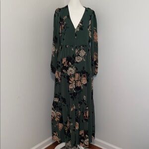 Floral Maxi Dress in Green